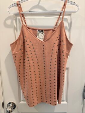 Vocal Dusty Rose Studded Camisole